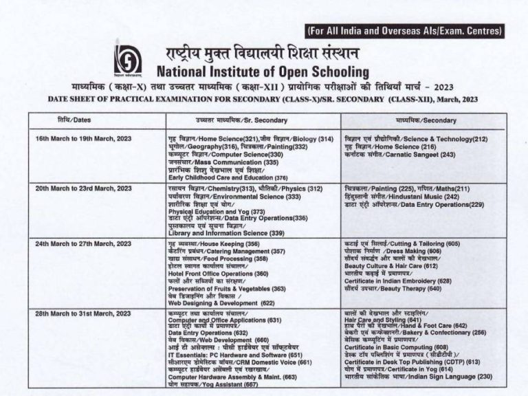 Nios April 2024 Date Sheet - Cinda Yettie